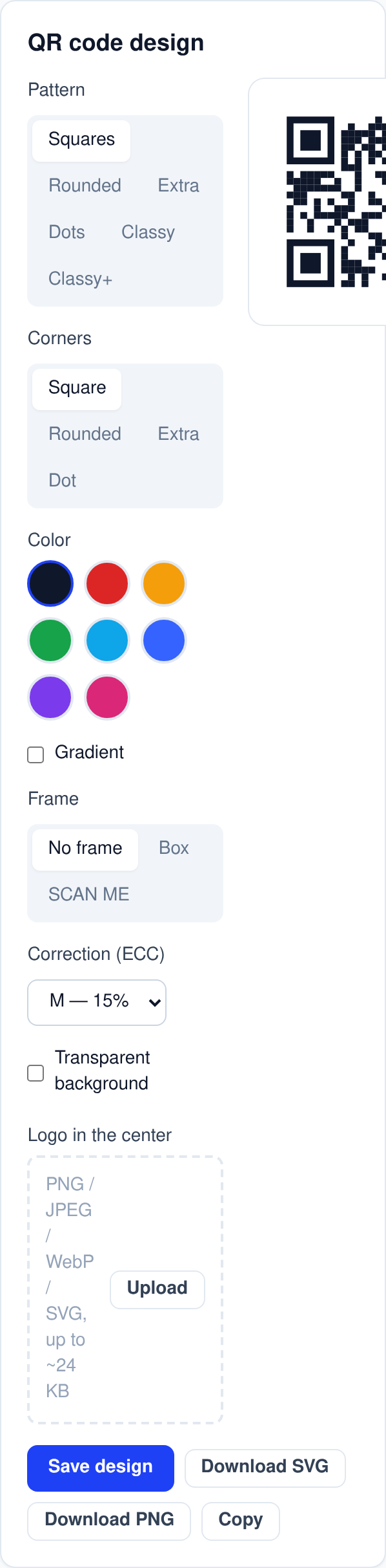 QR code design